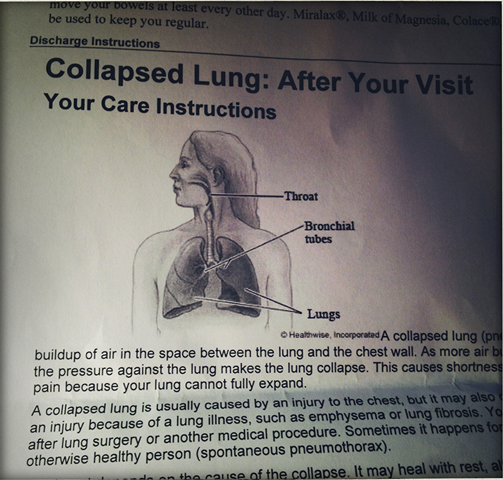 collapsed lung discharge papers